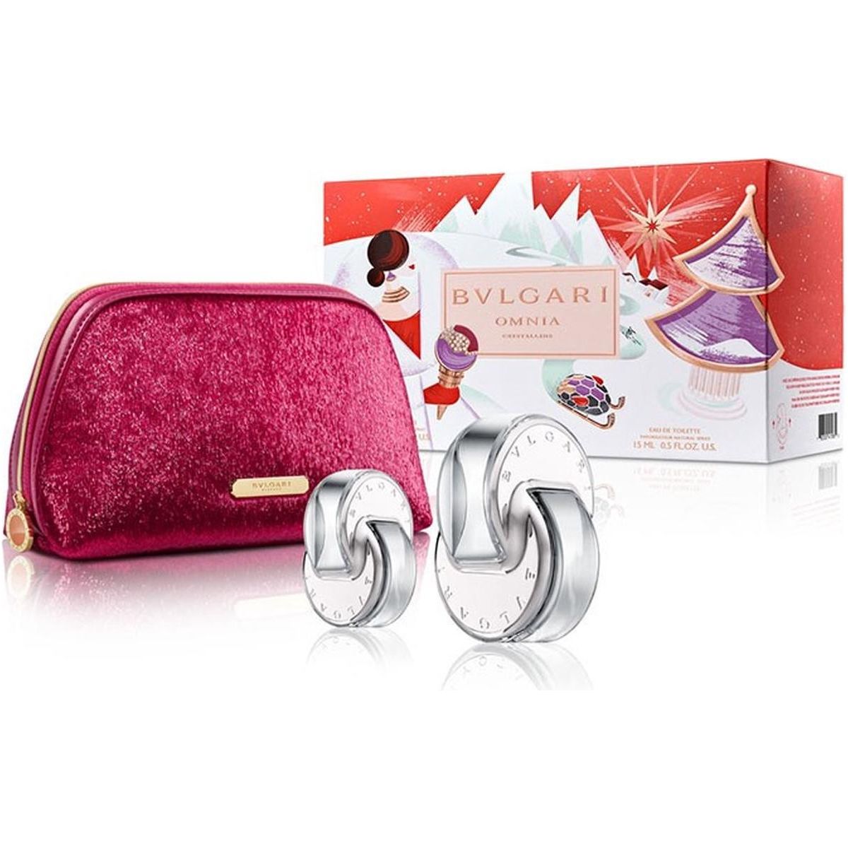Bvlgari Omnia Crystalline Giftset Eau de Toilette 65 ml + Eau de Toilette 15 ml + Luxe Bvlgari Pouch